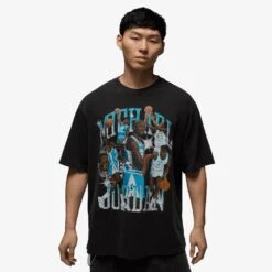 Jordan Flight Essentials Graphic T-Shirt - Black 9 Jordan Flight Essentials Graphic T-Shirt - Black -Throwback Store Jordan Flight Essentials Graphic T Shirt Black HQ8940 010 onbody1