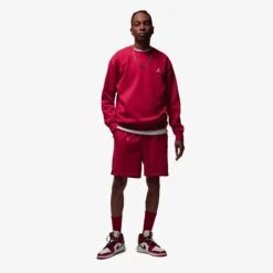 Jordan Flight MVP Wordmark Fleece Crew - Cardinal Red -Throwback Store Jordan Flight MVP Wordmark Fleece Crew Cardinal Red FB7019 619 fullbody