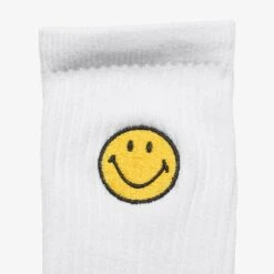 MARKET Smiley Badge Crew Socks - White
