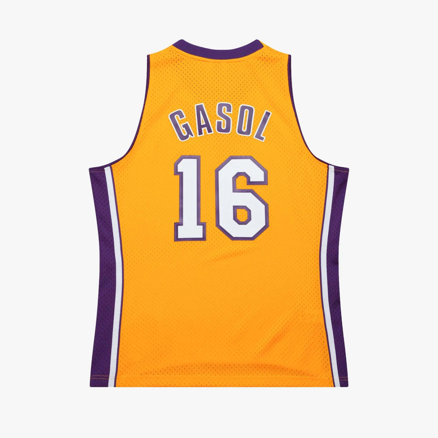 Mitchell & Ness Pau Gasol Los Angeles Lakers 09-10 HWC Swingman Jersey - Yellow - Image 2