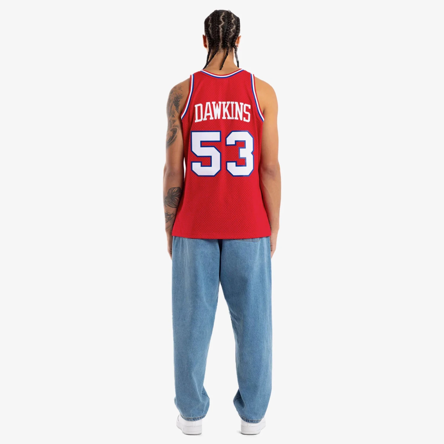 Mitchell & Ness Darryl Dawkins Philadelphia 76ers 79-80 HWC Swingman Jersey - Red - Image 4