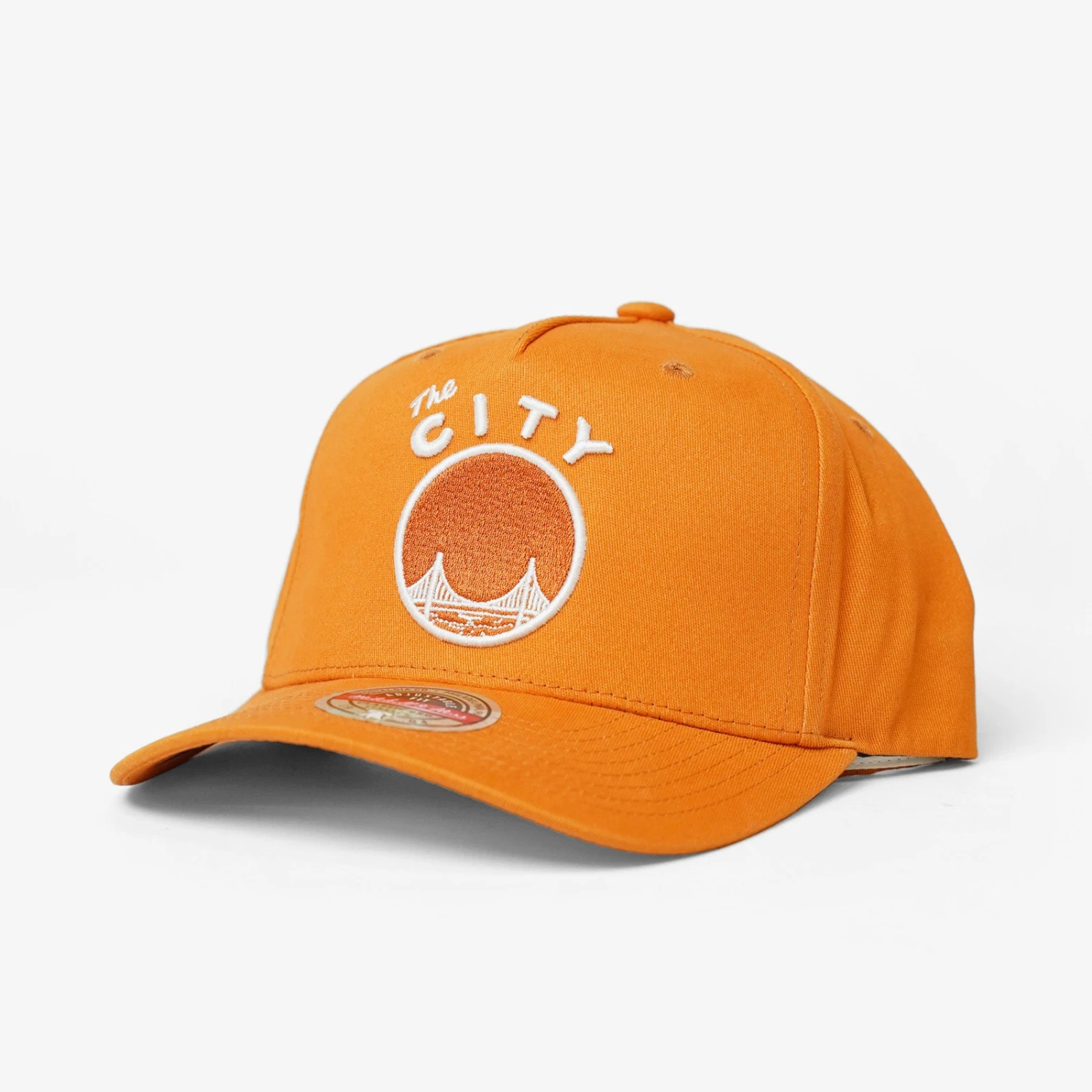 Mitchell & Ness Golden State Warriors Seasonal Team Logo Classic Redline Snapback - Honey Yellow