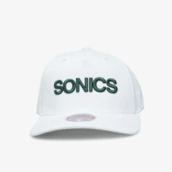 Mitchell & Ness Seattle Supersonics Script Vintage White Classic Redline Snapback