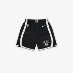Nike Brooklyn Nets Icon Swingman Youth Shorts - Black