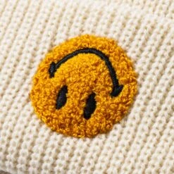 MARKET Smiley Upside Down Beanie - Ecru -Throwback Store Smiley Upside Down Beanie 390000372 ECRU detail1