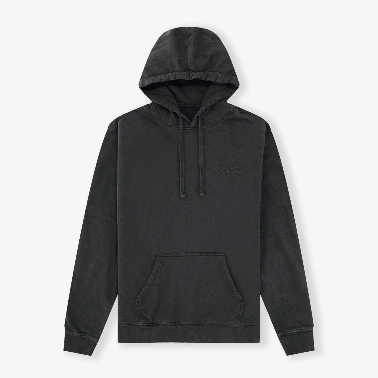 Winter Script Wash Hoodie - Black 1 Winter Script Wash Hoodie - Black