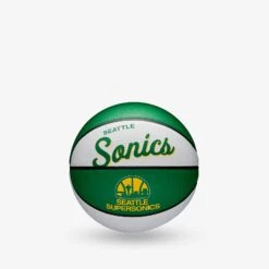 Wilson Seattle Supersonics NBA Team Retro Mini Basketball - Size 3